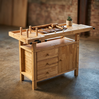 50 In. Wood Workbench Woodworking Bench with 3-Drawers — Studio Shot