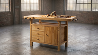 50 In. Wood Workbench Woodworking Bench with 3-Drawers — Lifestyle