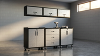 Garage Cabinet System | Heavy Duty Steel All-In-One Modular Garage Cabinet Set for Ultimate Workshop Organization | Easy Assembly Garage Storage Cabinets & Tool Bench — Lifestyle