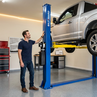 Two-Post Car Lift Built for Heavy-Duty Vehicle Maintenance, 12,000 Lb Capacity, 220V 4HP Motor, Single-Point Lock — Lifestyle